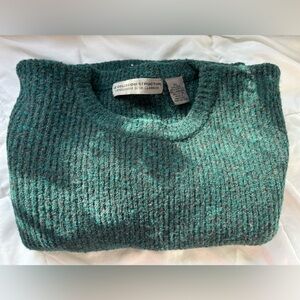 Men’s Green Blue Gray Sweater by Le Collection Structure Soft and Cozy Size XL